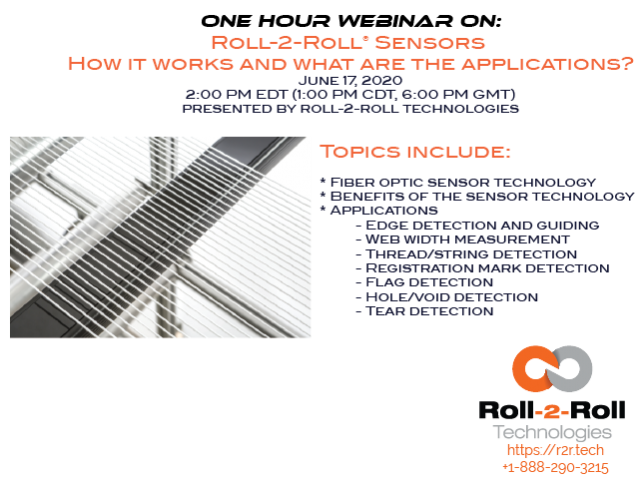 Webinar: Roll-2-Roll® Sensors: How it works and what are the applications?