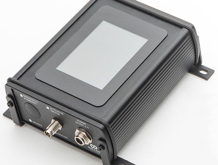Sensor and web guide controller with touchscreen operator interface