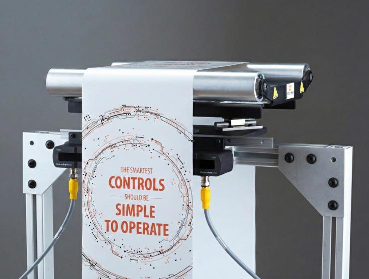 Center guiding with two edge sensors